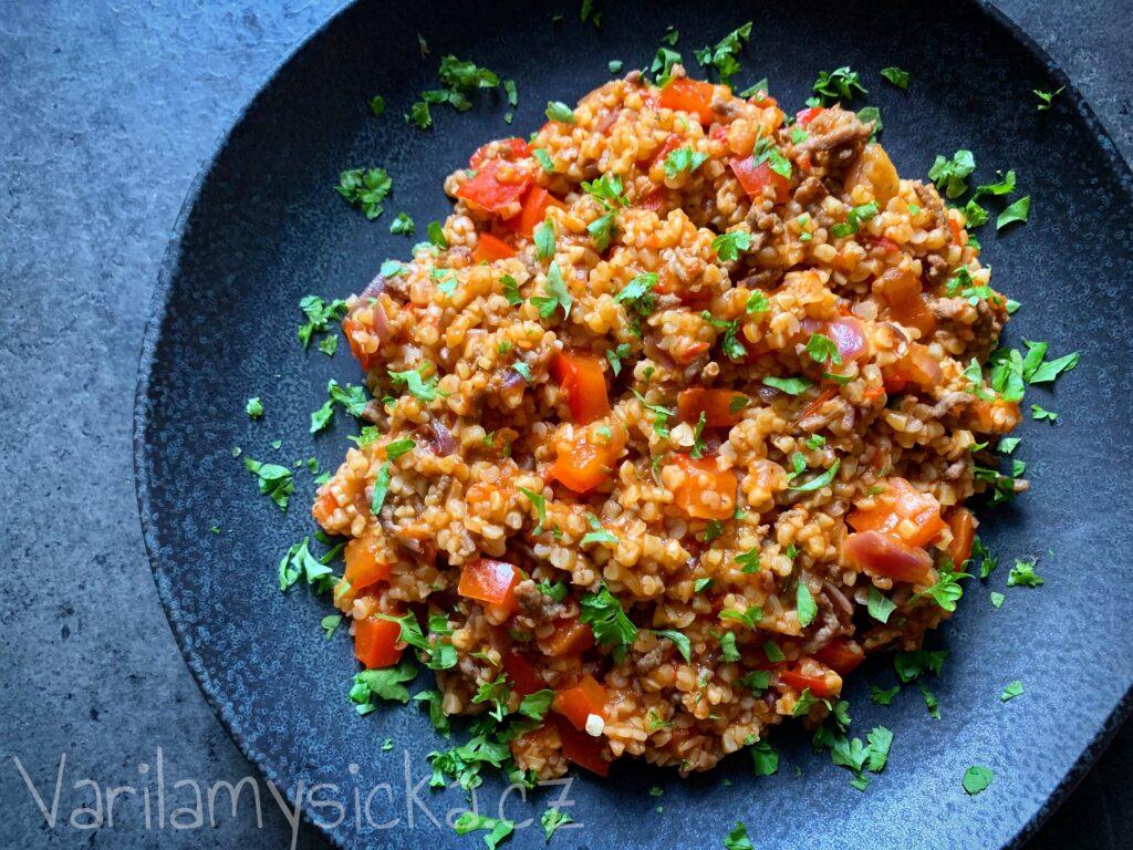 Bulgur s masem a zeleninou recept