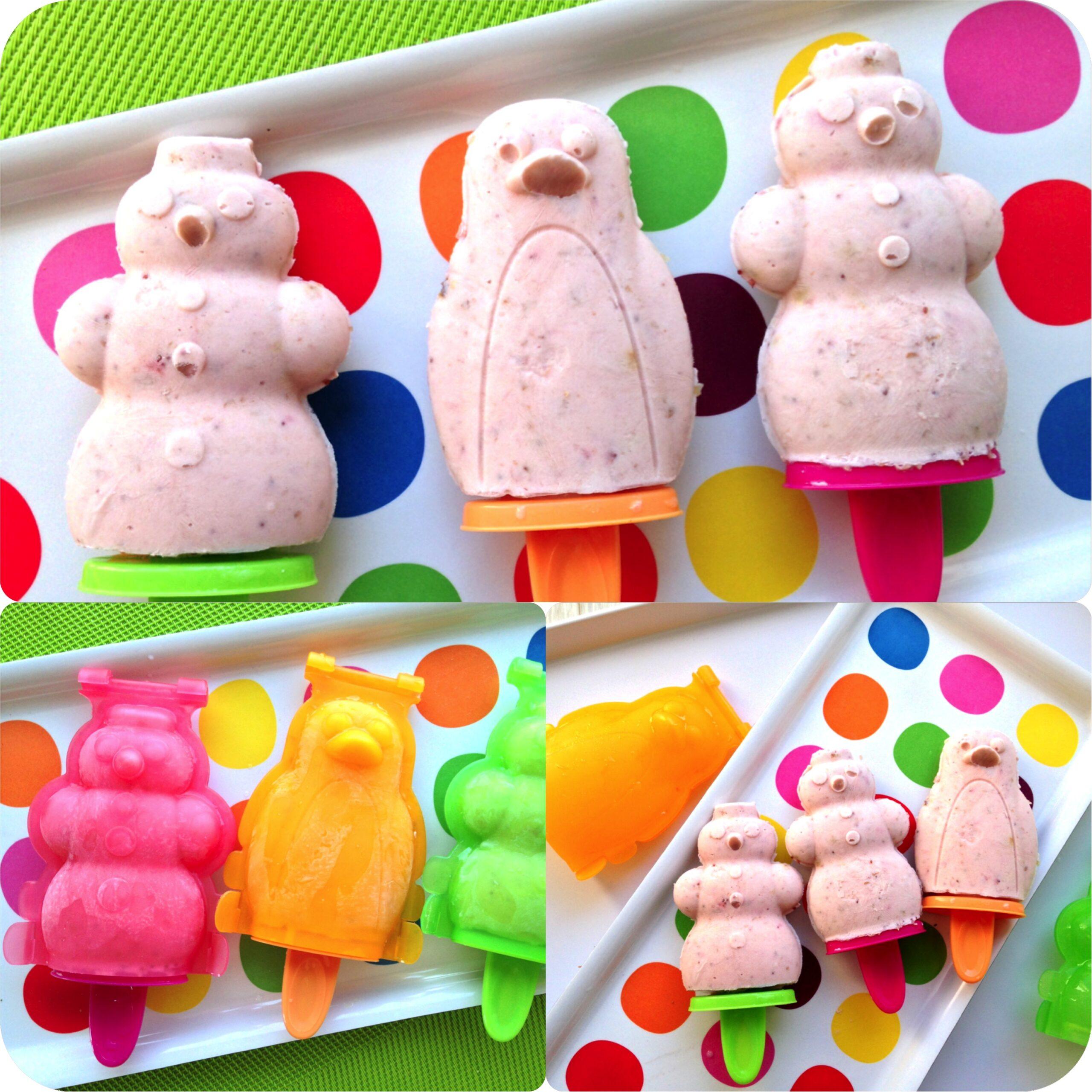 Jahodový nanuk s tvarohem