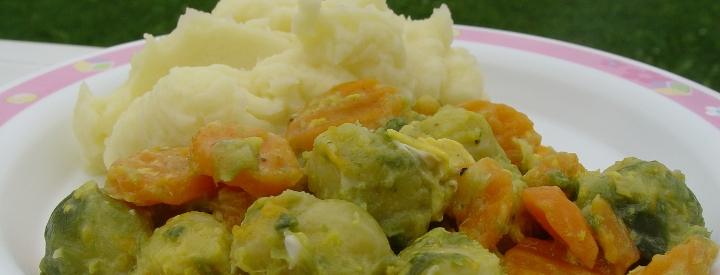 Mrkev s kapustou a kefírovou bramborovou kaší