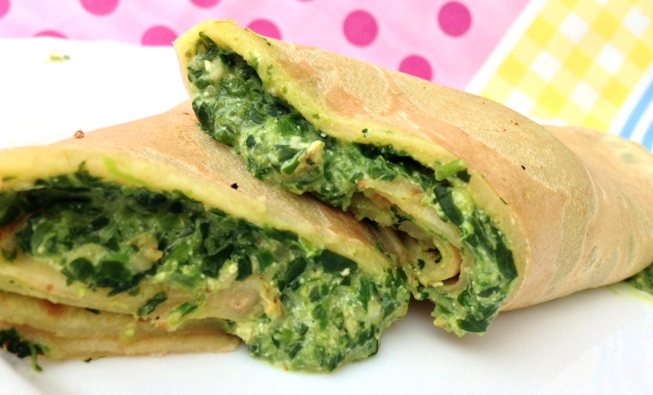 Palačinky se špenátem a tofu