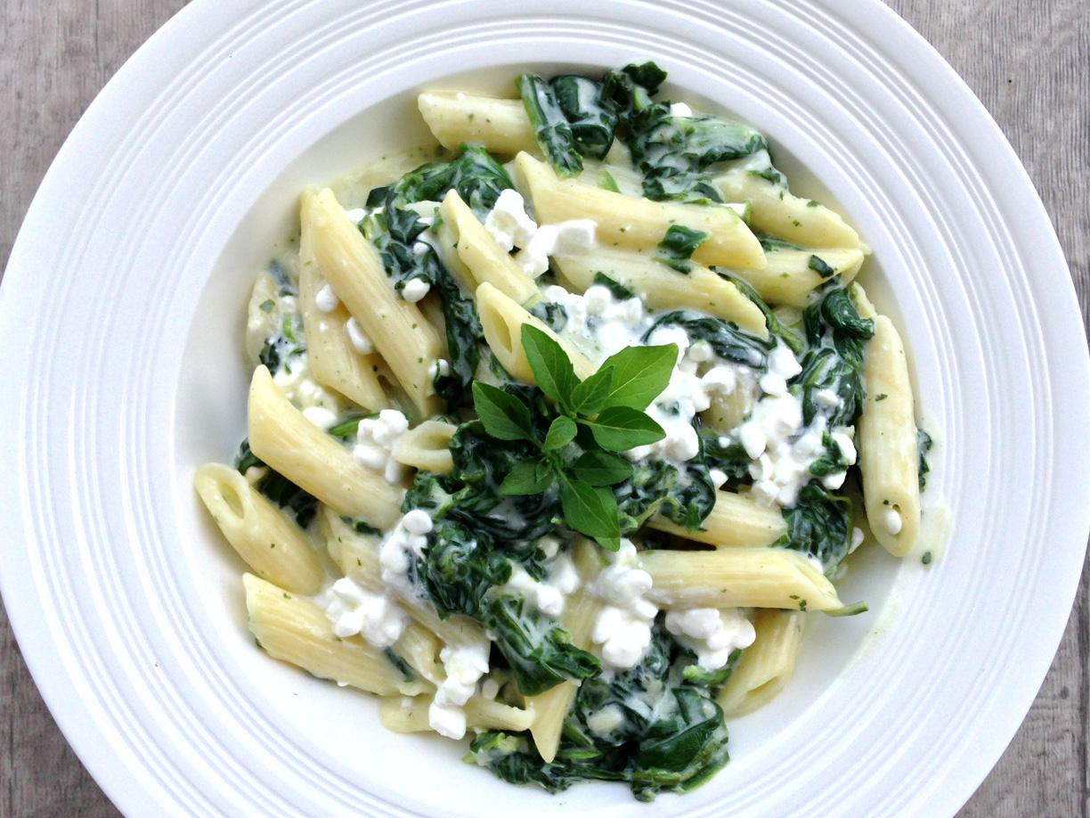 Těstoviny se špenátem