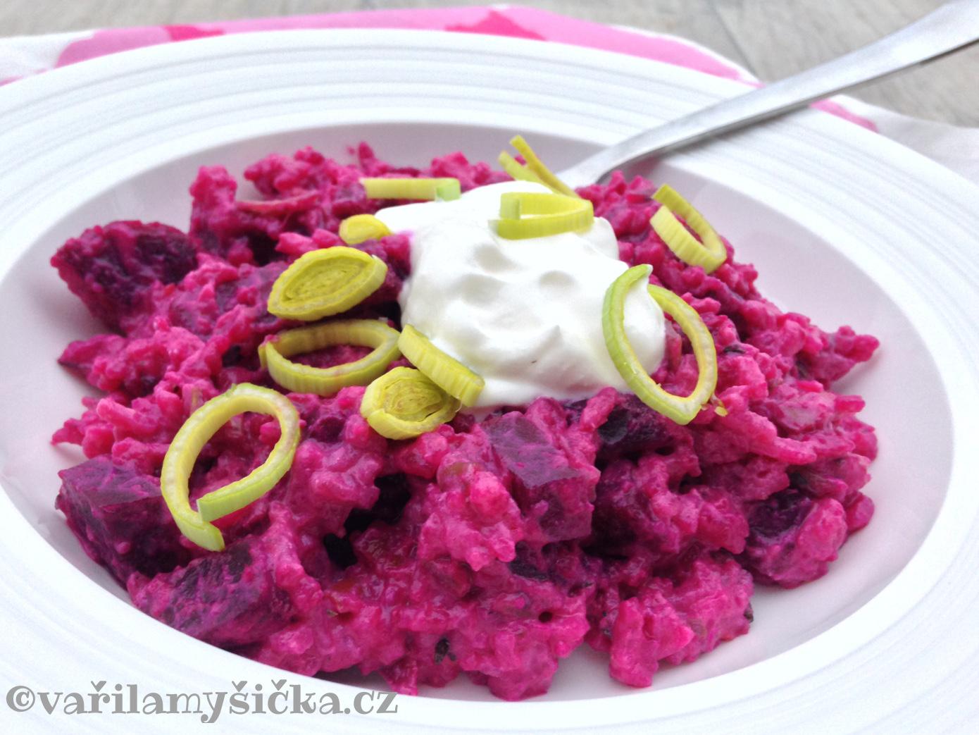 Rizoto červená řepa