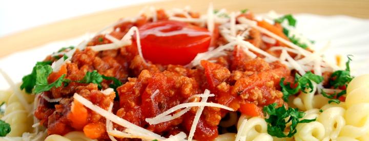 Vegetariánské boloňské špagety